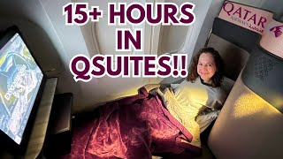 Worlds BEST Business Class Flight Review of Qatar Qsuites 777300ER  Doha to Chicago [upl. by Yrakcaz334]