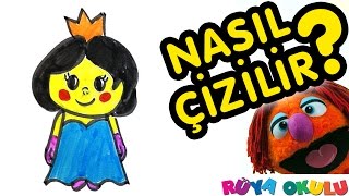 Nasıl Çizilir  Prenses  Çocuklar İçin Resim Çizme  RÜYA OKULU [upl. by Anitnatsnok]