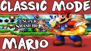 Super Smash Bros for Wii U  Classic Mode Part 1 Mario [upl. by Wilkens]