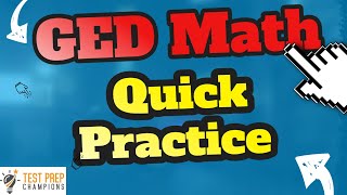 Quick GED Math Practice Test 28 to Pass Faster [upl. by Dulsea]