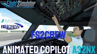 FIRST LOOKFS2CREW AI Copilot Expansion  FlyByWire A32nx [upl. by Ehrman]