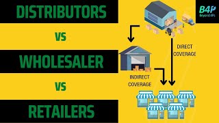 Difference between Distributor Wholesaler and Retailer  Role of Distributor [upl. by Sidman]