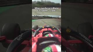 Clash between Vettel and Leclerc ends in disaster Watch the chaos unfold as both Ferraris [upl. by Gilcrest]