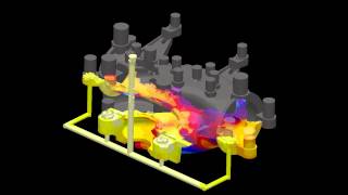 Magma Flow Simulation  Temperature [upl. by Abroms]