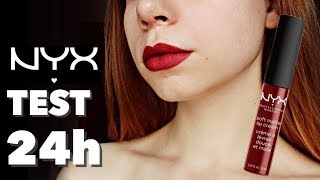 TEST 24 GODZINY  NYX SOFT MATTE LIP CREAM  MATOWA POMADKA W PĹYNIE  24H [upl. by Nnaael]