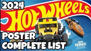 2024 Hot Wheels mainline poster complete list zalotuning [upl. by Carmita]