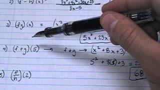 function arithmetic Finding fgx fgx fgx and fgx [upl. by Irvin108]