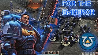 ULTRAMARINES amp SALAMANDERS vs ELDAR  Massive 3v3 Battle Gameplay  Warhammer 40k Dawn of War 3 [upl. by Shiau]