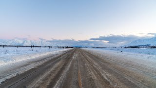 Winter drive from Fairbanks to Anchorage  TimeLapse [upl. by Nerine]