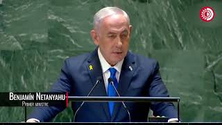 Diplomáticos abandonan la Asamblea General de la ONU durante la intervención de Netanyahu [upl. by Yttam835]