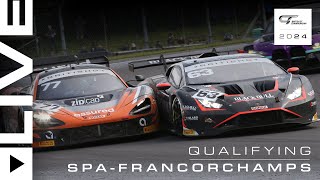 LIVE  Qualifying  Spa Speedweek  2024 British GT [upl. by Attelrak136]