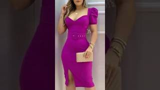 VESTIDOS ELEGANTES PARA MUJER MODERNA 2024fip fashion moda viral [upl. by Licastro111]