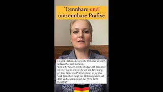 Niveau C1 Trennbare und untrennbare Präfixe estudealemãocomigo deutschkurs deutschlernen [upl. by Betsey]