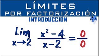 Solución de límites por factorización  Introducción [upl. by Ikkim]