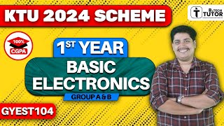 KTU BTECH 2024 SCHEME GROUP A AND B BASIC ELECTRONICS SYLLABUS [upl. by Ntsuj716]