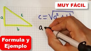 Como sacar la HIPOTENUSA de un TRIANGULO RECTANGULO 📐 [upl. by Auqinet]