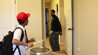 Making The Drum Line Movie quotNew Drumquot Funny Blooper Reel of Yahshua Smallwood and Family [upl. by Nilhsa404]