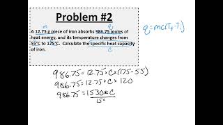 Calculating heat with qmcdelta T [upl. by Dalt351]