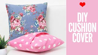 DIY Cushion Covers amp Pillow Covers  How to Make a Pillow REALLY fast [upl. by Salohci17]