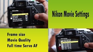 Nikon DSLR Best video Settings  Nikon D3500 Movie Settings [upl. by Aniretak167]