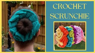 Learn How To Crochet A Stylish Hair Scrunchie With This Stepbystep Tutorial [upl. by Anerres]