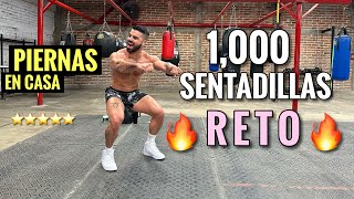 Ejercicios de PIERNAS Y GLUTEOS en Casa 40 Minutos Reto de 1000 Sentadillas SIN MATERIAL [upl. by Arand]