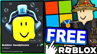 FREE ACCESSORY HOW TO GET Bubbler Headphones ROBLOX MICROSOFT REWARDS EXCLUSIVE ITEM [upl. by Yrrol]