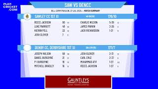 Sawley CC 1st XI v Denby CC Derbyshire 1st XI [upl. by Jacquenette895]