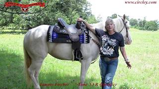 Tammy Fischer Explains all the features of her Circle Y treeless saddles [upl. by Shanta]