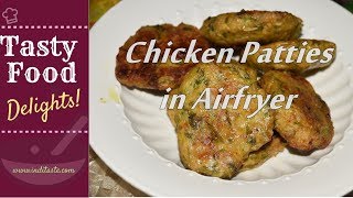 Chicken Patties  Paleo Keto  Minced Chicken patties in airfryer [upl. by Oirramaj]