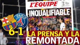 Barça 61 PSG  La prensa mundial se rinde al Barcelona  Diario AS [upl. by Tirma]