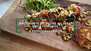 Les recettes alt1886  La brochette de poire de boeuf par Laurent TROCHON [upl. by Ecidnak781]