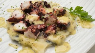 Pulpo con puré de patata y vinagreta de kiwi  Karlos Arguiñano [upl. by Sale]