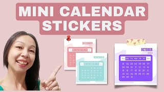 Mini Calendar Stickers For Planners and Journals  Easy Canva Tutorial [upl. by Resiak]