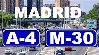 A4  M30 Madrid  Accesos a Madrid desde autovía del Sur  Access to Madrid  A4  M30  South [upl. by Canning650]