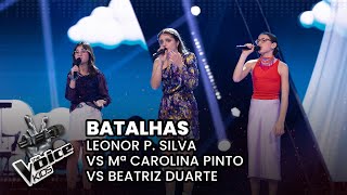 Leonor P Silva vs Mª Carolina Pinto vs Beatriz Duarte Batalhas The Voice Kids Portugal 2024 [upl. by Lerej]