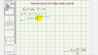 Ex 2 Find a Point of Intersection of a Line and a Circle [upl. by Nevin]