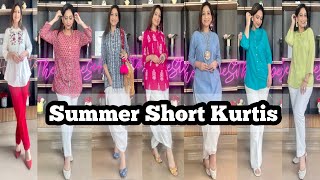 Short Kurti Haul  Summer Look Book All under 600 Amazon Haul Thehopestory [upl. by Azne]