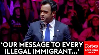 Vivek Ramaswamy Sends Blunt Messages To Illegal Immigrants Gen Z And More At Trumps MSG Rally [upl. by Adnavoj]