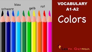 Learn German Vocabulary  Colors  Colours in German Farben [upl. by Nolasba562]