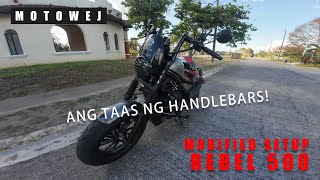 HONDA REBEL 500  TEST RIDE  MODIFIED SETUP [upl. by Danae]