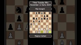 Magnus Carlsen vs Filip Dowgird  Early Titled Tuesday Blitz 12 November 2024  Round3 chess [upl. by Sabelle]