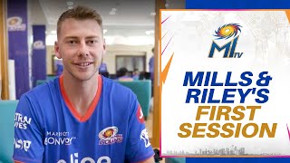 Tymal Mills amp Riley Merediths first training session  Net Set Go  Mumbai Indians [upl. by Nossaj]