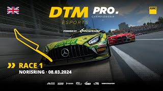 EN Round 1 Norisring  DTM Esports Pro Championship 2024 [upl. by Naitsabas]