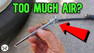 How to Release air pressure in your tires Overfilled Overinflated DIY automotive [upl. by Hammel706]