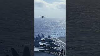 Captured F18 Super Hornet jet on aircraft carrier [upl. by Gorlin]