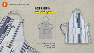 Work Apron Sewing Apron Sewing Digital Pattern for Apron  Arch Sewing Pattern [upl. by Lehcir369]