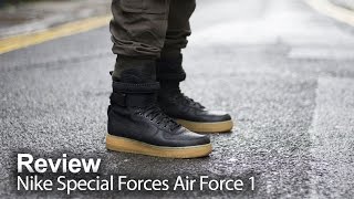 Review  Nike Special Forces Air Force 1 Black [upl. by Naujet]