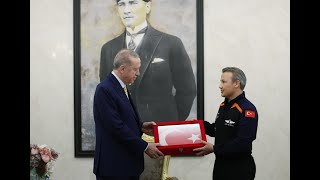 President Erdogan receives Türkiyes first astronaut Alper Gezeravcı [upl. by Draper]