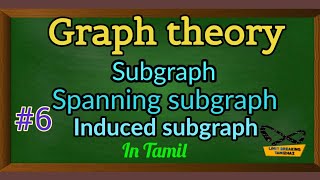 Subgraph Spanning subgraph  Induced subgraph with exampleGraph theory  Limit breaking tamizhaz [upl. by Aleacin]